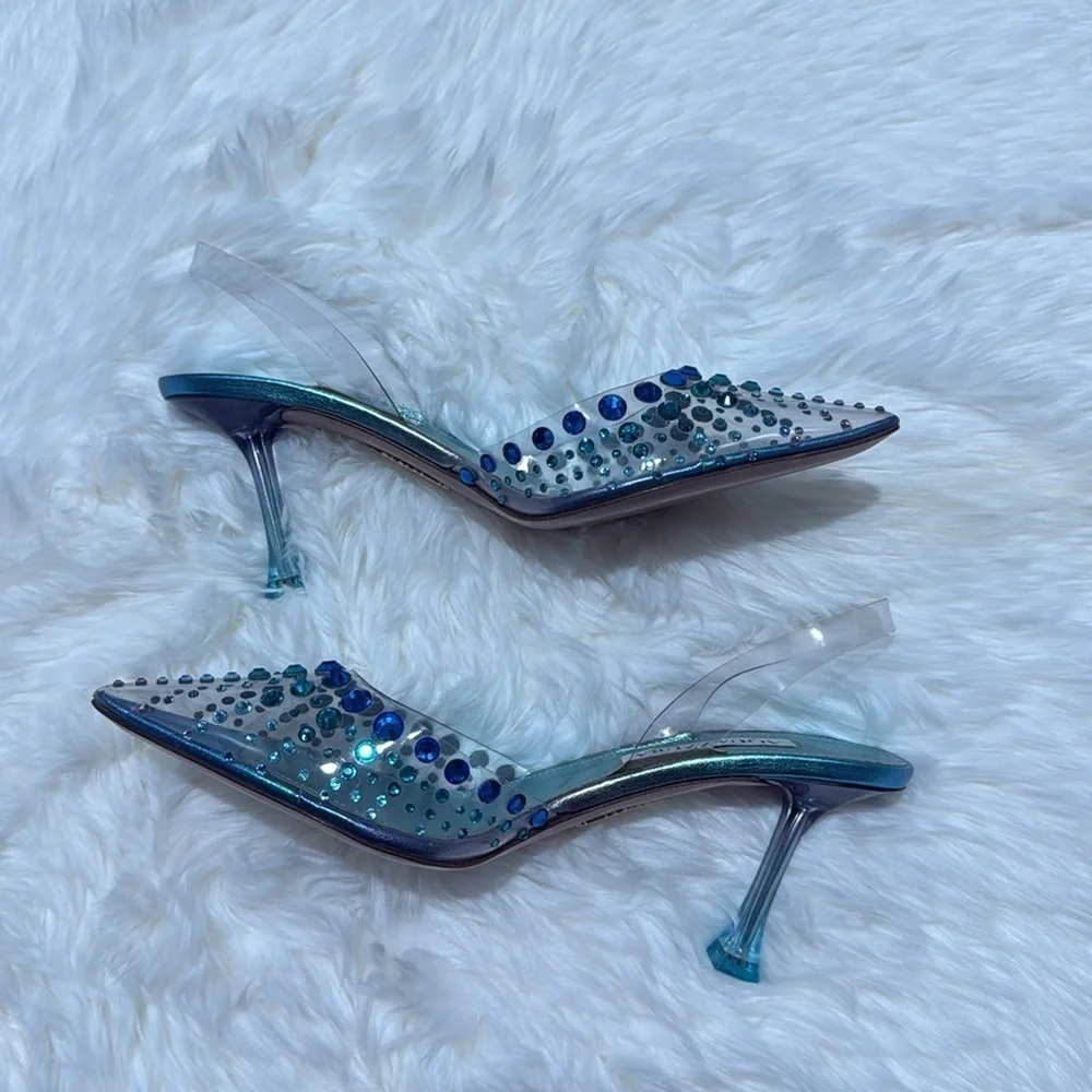 New Aquazzura starburst sling pumps Size 36US